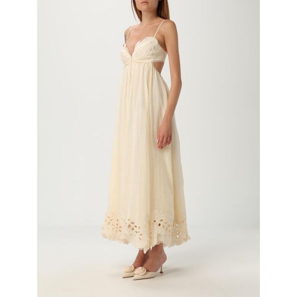 Zimmermann Dress Woman Yellow Cream - Picture 3 of 4